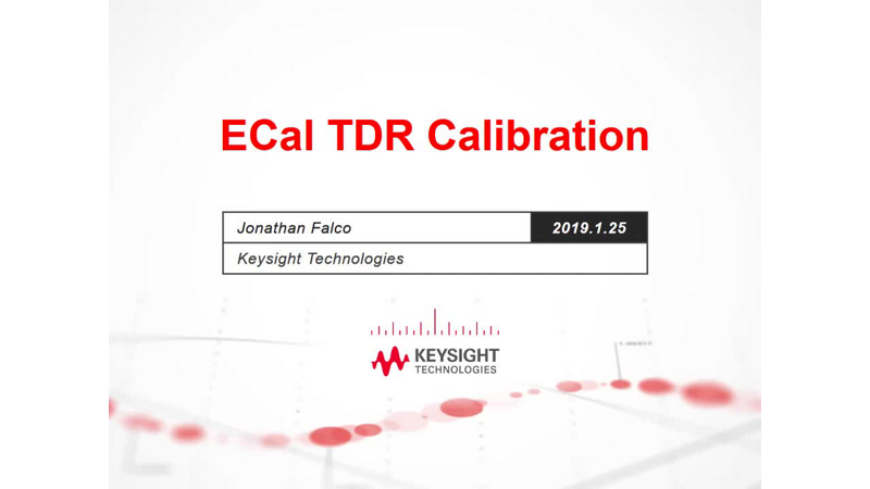 Keysight TDR Calibration using an ECal, BASIC